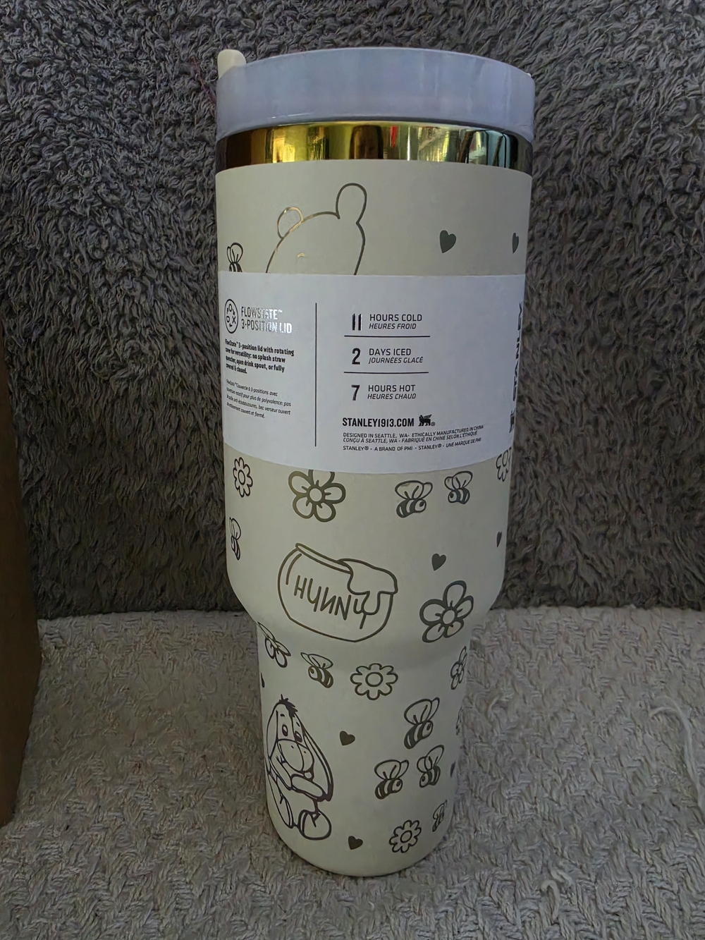 Loveshack Fancy Stanley Quencher H2.0 FlowState Tumbler in the Winnie the Pooh - Picture 5 of 12